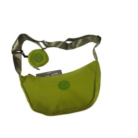   Zöld nagyméretű gyöngyvászon övtáska kis pénztárcával - ÚJ