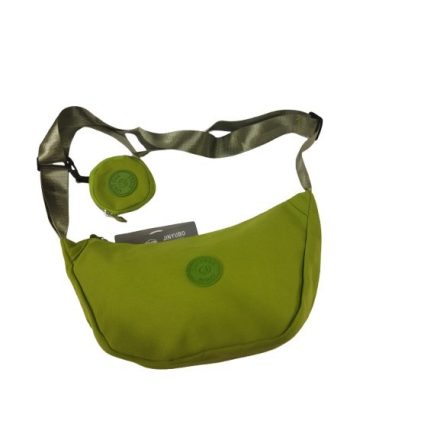 Zöld nagyméretű gyöngyvászon övtáska kis pénztárcával - ÚJ