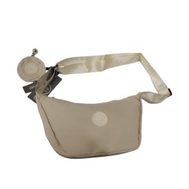   Drapp nagyméretű gyöngyvászon övtáska kis pénztárcával - ÚJ