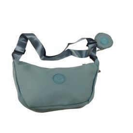   Világoskék nagyméretű gyöngyvászon övtáska kis pénztárcával - ÚJ