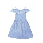 134-es fehér-kék csíkos pántos madeirás ruha - H&M