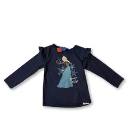 92-es sötétkék pamutfelső - Frozen, Jégvarázs - ÚJ