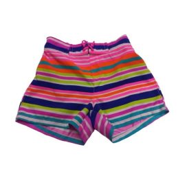   140-es színes csíkos lány short, rövidnadrág - The Children's Place