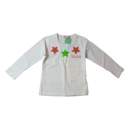 92-es fehér csillagos pamutfelső - Cross Fire - ÚJ