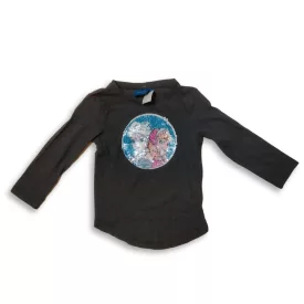   92-es szürke átfordítható flitteres pamutfelső - Frozen, Jégvarázs - ÚJ