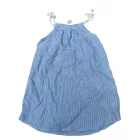 140-es fehér-kék csíkos pántos ruha - H&M