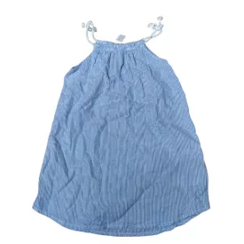 140-es fehér-kék csíkos pántos ruha - H&M