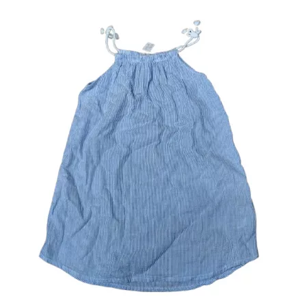 140-es fehér-kék csíkos pántos ruha - H&M