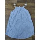 140-es fehér-kék csíkos pántos ruha - H&M