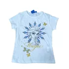 104-es fehér póló kék és arany mintával - Jégvarázs - Frozen - ÚJ