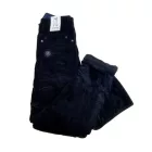 146-os fekete polár bélésű kordnadrág - ÚJ