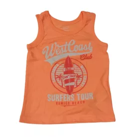   104-es neon-narancssárga feliratos ujjatlan lány póló - Primark - ÚJ