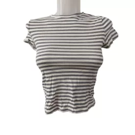 170-es drapp csíkos póló, top - H&M