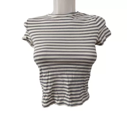 170-es drapp csíkos póló, top - H&M