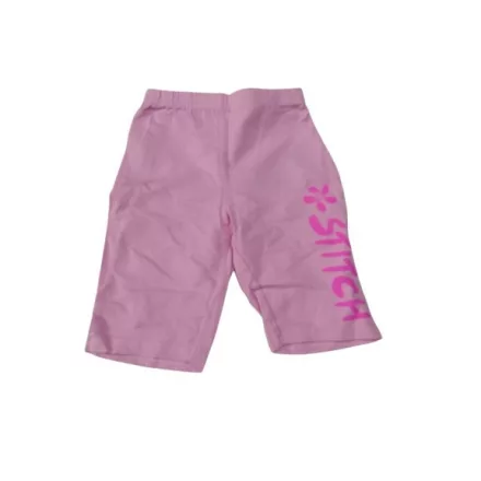 128-as rózsaszín virágos feliratos sztreccs térdnadrág - Lilo & Stitch - Sinsay