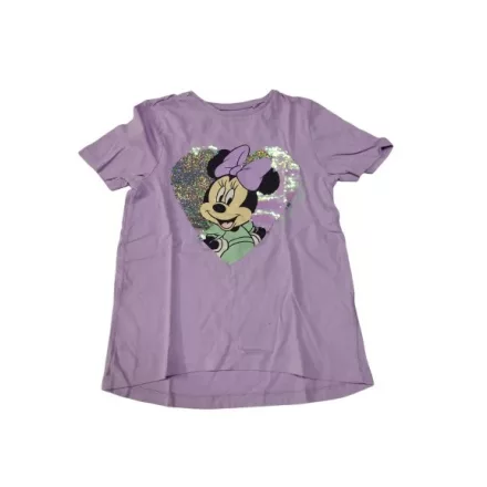 134-es lila csillogó flitteres póló - Minnie - Disney