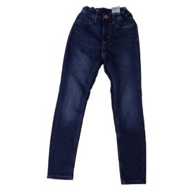   128-as sötétkék lány farmernadrág - H&M (térde kicsit kopott)