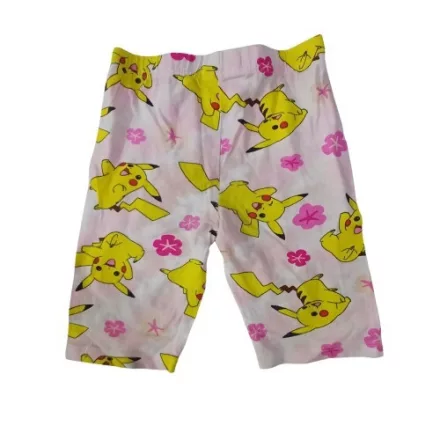 122-es batiokolt hatású rózsaszín pamut short, rövidnadrág - Pokémon - Pikachu