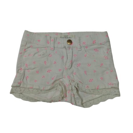110-es rózsaszín virágos farmershort, farmer rövidnadrág - H&M