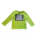 92-es zöld átfordítható flitteres pamutfelső fiúnak - Kiki & Koko - ÚJ