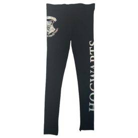   140-es fekete leggings ezüst mintával - Harry Potter - Hogwarts - ÚJ