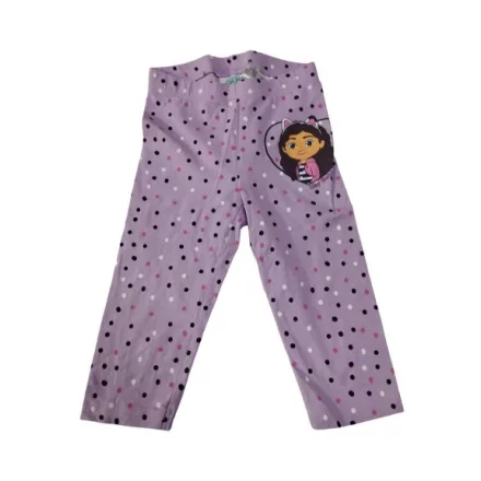 122-128-as lila pöttyös leggings jellegű short, térdnadrág - Gabi babaháza - Gabby