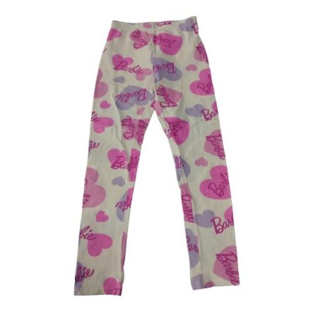 128-as fehér-rózsaszín feliratos leggings - Barbie
