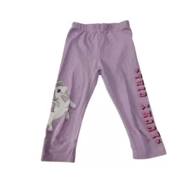 122-es lila térdig érő unikornisos capri leggings - Kids 