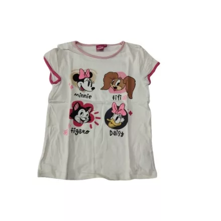 134-es fehér, pink szegélyes póló - Minnie - Disney