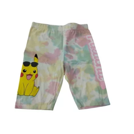 128-as szivárványszínű, batikolt pamut short, térdnadrág - Pokémon - Pikachu