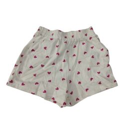   128-as fehér-pink szivecskés pamut short, rövidnadrág - Sinsay