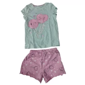 122-128-as kék-rózsaszín nyalókás nyári pizsama - Kids