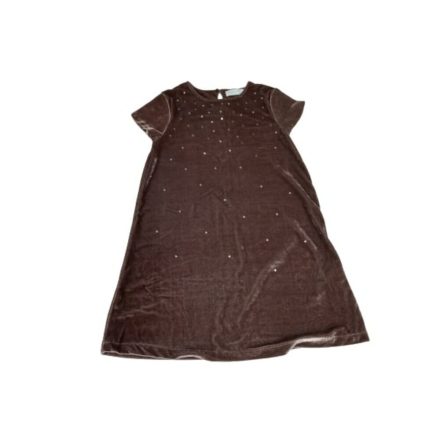 140-es barna bársony alkalmi ruha - Zara