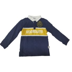   110-116-os sötétkék galléros pamutfelső - Harry Potter - Hogwarts - H&M