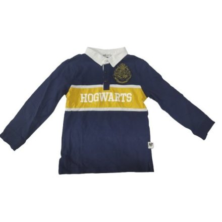110-116-os sötétkék galléros pamutfelső - Harry Potter - Hogwarts - H&M