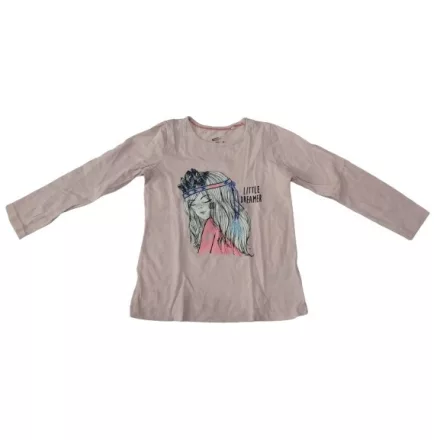 110-116-os rózsaszín indiánlányos pamutfelső - Lupilu