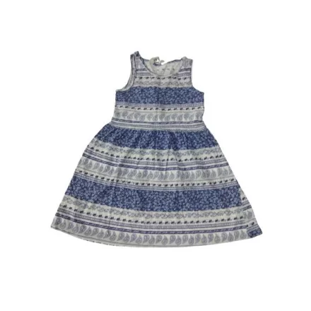 110-116-os kék-fehér mintás ujjatlan ruha - H&M