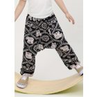 140-es fekete elefántos gyerek nepáli jázmin nadrág, aladdin nadrág, jóganadrág - ÚJ