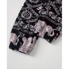 140-es fekete elefántos gyerek nepáli jázmin nadrág, aladdin nadrág, jóganadrág - ÚJ