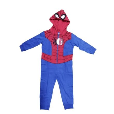 116-122-es pamut kezeslábas pizsama, overál - Spiderman, Pókember - ÚJ