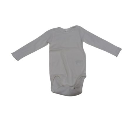 92-es fehér bordás hosszú ujjú body lánynak - H&M