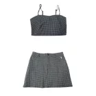Női M-es kék-fehér aprókockás szett - Pull & Bear