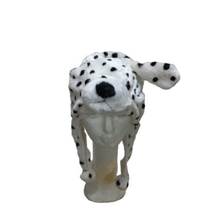 Szőrmés vicces sapka, dalmata, gyerek méret - ÚJ