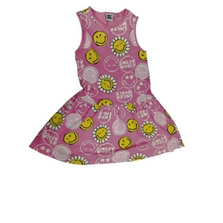 128-as pink mintás ujjatlan nyári ruha - Smiley