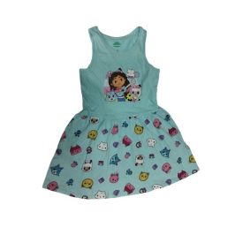   128-as kék ujjatlan nyári ruha - Gabby's Dollhouse - ÚJ