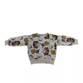 122-es fehér mintás pulóver - Gabby's Dollhouse