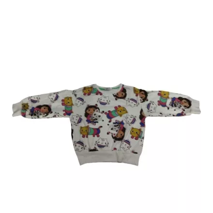 122-es fehér mintás pulóver - Gabby's Dollhouse