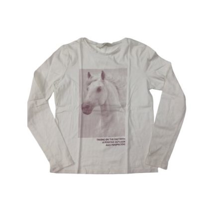 158-as fehér lovas pamutfelső - H&M