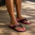 45-ös piros lábujjközös, flip-flop papucs - ÚJ