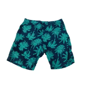 134-140-es kék-zöld leveles vászon short - H&M